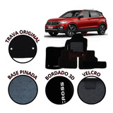Jogo Tapete Carpete Bordado Vw T cross Sense 2022 2023 2024
