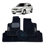 Jogo Tapete Carpete Premium Corsa Hatch Maxx Joy Lixeira