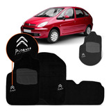 Jogo Tapete Carpete Xsara Picasso 2001 A 2012 Bordado 5 Pçs