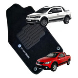 Jogo Tapete Vw Saveiro Cross 2014 A 2022 Carpete Bordado Top