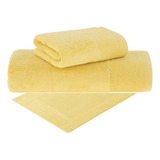 Jogo Toalhas Banho 3 Pçs Hannah Buddemeyer Personalize Nome Cor Amarelo 1077