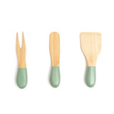 Jogo Utensílios Queijos E Antepastos De Bambu 3pcs Oikos