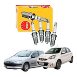 Jogo Vela De Igniçao Original Ngk Peugeot 206 March 1 0 16v