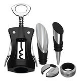 Jogo Vinhos 5 Peças Tramontina Harmoniza 25599011 Inox Preto