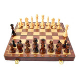 Jogo Xadrez Profissional Tabuleiro De Madeira Grande Premium