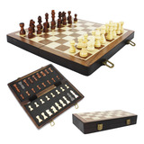 Jogo Xadrez Tabuleiro De Madeira 40x40 Cm Profissional