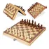 Jogo Xadrez Tabuleiro Dobrável Magnético 24cm Madeira Maciça