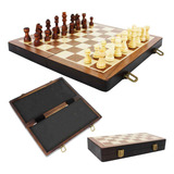 Jogo Xadrez Tabuleiro Madeira Profissional 50x50 Cm Grande