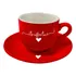 Jogo Xícaras De Porcelana Haüskraft Vermelha De Café Lamur C/ Pires 6 Pcs 90ml