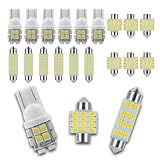 Jogpun Conjunto De Combinação De LED Interior De Carro De 24 Peças 12 V T10 31 Mm 41 Mm 3 Especificações Substituição De Lâmpada De Alto Brilho Luz De Cúpula De Leitura Largura Da Luz Da Placa