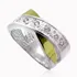 Jóia Anel Feminino Prata 950 2 Filetes Ouro 12k Com Pedras