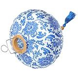Jojofuny Lanterna Oval Vietnamita Chinoiserie Lanternas Japonesas Chinesas Penduradas Lanternas De Seda Lanternas Florais Orientais Para Decoração De Festa De Casamento Ao Ar Livre B