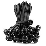 Joneaz Corda Elástica Com Bolas De 38 Cm Resistente A UV Preto 50 Peças