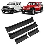 JONGCOVER Kit De Protetores De Peitoril De Porta De Borracha Protetor De Entrada Para Jeep Wrangler JL JLU Gladiador JT 4 Peças De Acessórios De Porta Protetores De Soleira De Porta 4 Peças