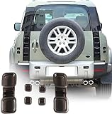 Jonkoko Kit De Lanterna Traseira Preta Abs Para Lente Traseira Adequada Para Land Rover Defender 90 110 130 2020-2024 Acessórios De Capa De Proteção De Lanterna Traseira Externa De Carro