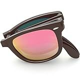 Joopin Óculos De Sol Polarizados Masculino Feminino Designer óculos De Sol Proteção UV E04 Dobrável Marrom Rosa Normal