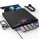 JOOPSHEE Unidade Blu Ray Externa USB 3 0 Tipo C 3D Blu RAL Leitor De DVD BD Unidade De Blu Ray Portátil De Leitura Gravação Para Laptop Windows PC Mac MacBook Desktop