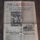 Jornal Antigo A Gazeta Morte De Getulio Vargas 