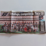 Jornal O Globo Botafogo Campeão Da Taça Gb 2013 Pôster