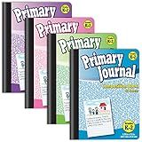 Jornal Primário Capa Dura 4 Divertidas Caderno De Composição Primária Graus K 2 Folha 80 Um Assunto 24 8 Cm X 19 0 Cm Pacote Com 4