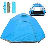 JOYFOX Barraca Automática Hexagonal 270x270cm Impermeável 3000mm Para Camping 5-8 Pessoas Com Proteção UV E Mosquiteiro