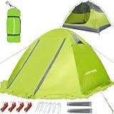 JOYFOX Barraca De Camping 3 Pessoas RAINFLY Alumínio Ultralight Upf 50 Coluna D-água De 3000mm -Verde Claro- 3 Pessoas-