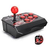 Joystick De Fliperama Com Fio Controle Ergonômico Para Luta De Rua Adequado Para Ps3 Switch Pc Clássico Preto E Vermelho