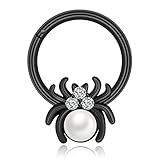 JOYTOYOU 16G Anel De Nariz Septo Aço Inoxidável Clicker Orelha Argola Brinco Tragus Cartilagem Daith Anel De Nariz Argola Articulada Segmento Anel Piercing Jóias 8 Mm 10 Mm 16G 0G 8MM Aço