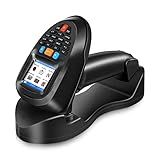 JRHC Wireless Inventory Scanner Scanner De Código De Barras 2D Com Base De Carregamento 1D PDF417 Leitor De Código De Barras Coletor De Dados USB Handheld Bar Code Scanner