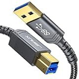 JSAUX Cabo De Impressora USB 3 0 Macho Tipo A Para Macho B 3 0 2 M 2 M Cabo USB 3 0 Tipo B Trançado De Nylon Compatível Com Estação De Ancoragem Drivers Rígidos Externos Scanner Impressora E