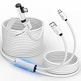 JSAUX Cabo De Ligação De 16 M Com Carregamento Compatível Com Acessórios Meta Quest 3S Quest3 2 Pro Carregamento Durante A Reprodução Dados De Alta Velocidade USB 3 0 Compatível Com Oculus