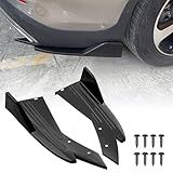 Jscarlife Lábio Do Para-choque Traseiro Do Carro, Aba Protetora Universal Abs, Tira Spoiler Saia Lateral Protetor Antiarranhões (preto)