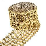 JSSHI 6 Linhas 10 Cm X 10 Metros Flor De Prata Diamante Strass Cristal Fita Fita Envolvente Rolo Para Decorações De Casamento Bolo De Casamento Aniversários Artigos De Festa Artes E Artesanato