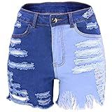 Jueshanzj Shorts Jeans Feminino De Verão Calças Jeans Femininas Azul Escuro GG