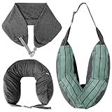 JuGeoZhi Travesseiro De Pescoço Para Viagem Travesseiro De Tubo Com Roupas Para Aviões Almofada Portátil E Bolsa De Viagem