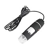 JUIYU Kit De Acessórios Para Microscópio Lupa Digital USB 8 LED 50X 500X 2MP Com Suporte De Ventosa Slides De Microscópio
