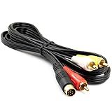 Jujinglobal Cabo AV De 1 8 M Plugue Banhado A Ouro Cabo RCA De áudio E Vídeo Para Sega Saturn SS Plugue De 10 Pinos 