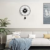 JUJUDA Relógio De Parede Grande Para Decoração De Sala De Estar Relógio De Parede Com Pêndulo Silencioso Moderno Para Casa Cozinha Quarto Decorativo Relógio De Parede Grande Sem Tique Taque 