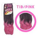 Jumbão Kanekalon Tranças Box Braid Cabelo Sintetico Jumbo Cor T1b pink