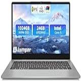 Jumper Laptop  24 GB LPDDR4X RAM  SSD NVMe 1024GB  CPU Intel Core I5  Até 3 6 GHz   Tela IPS FHD De 14 Polegadas  Computadores Portáteis Com 4 Alto Falantes Estéreo  51300mWH  USB 3 0   3  Metal 