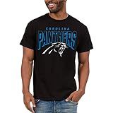 Junk Food Clothing X NFL Carolina Panthers Camiseta Adulta Unissex Com Logotipo Ousado