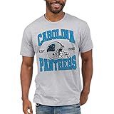 Junk Food Clothing X NFL Carolina Panthers Capacete De Equipe Camiseta Unissex Adulto De Manga Curta Para Fãs Para Homens E Mulheres Tamanho Grande