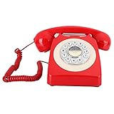 Junluck Telefone Com Fio Retrô Telefone Antigo Vintage Com Identificação De Chamadas Telefone Fixo Antigo Com Função De Rediscagem Função Anti Trovão E Anti Interferência Eletromagnética