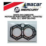 Junta Cabeçote Motor Popa Mercury Tohatsu 25 30hp Sea Pro