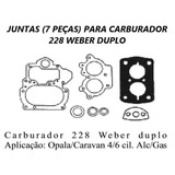 Juntas Carburador 228 Weber Duplo Opala Caravan 4cil 6cil
