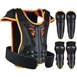 JUSTDOLIFE Equipamento Para Bicicleta De Sujeira Para Jovens 5 Peças De Jaqueta De Proteção Para Motocicleta Armadura Para Motocicleta Infantil Com Joelheiras Cotoveleiras Protetor De Pe