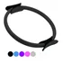 Justgofit Anel Pilates Yoga Tonificador Flexível 36cm Com Pegadores Antiderrapantes Ideal Para Fisioterapia E Exercícios Cor Preto