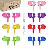 JustJamz Pacote Com 10 Unidades De Fones De Ouvido Coloridos Bojos De Ouvido Em Massa Fones De Ouvido Coloridos Por Fones De Ouvido Descartáveis Fones De Ouvido Em Massa Para Crianças E Adultos Cores Sortidas