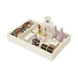 Justsoso Bandeja Organizadora De Cabeceira Bandeja De Armazenamento De Mesa Para Joias óculos De Sol Telefone Relógio Perfume Batom Bandeja Para Mesa De Cabeceira Bandeja Multifuncional Para Gaveta De Mesa