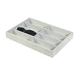 Justsoso Bandeja Organizadora De óculos De Sol Caixa De Exibição De óculos De Veludo Bege Cinza Suporte Organizador De óculos Para Mesa De Casa Ou Exibição De Programas De Vendas